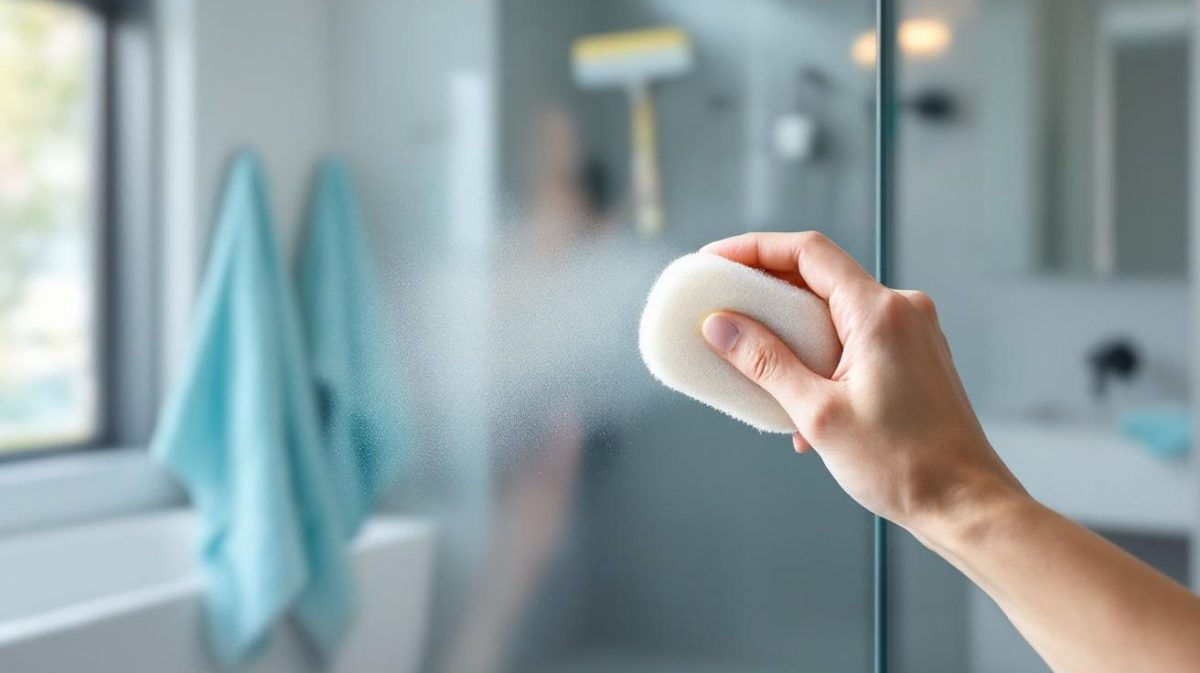 découvrez l'astuce des hôtels pour garder vos parois de douche impeccables, sans traces ni éclat, et transformez votre salle de bain en un espace propre et lumineux.