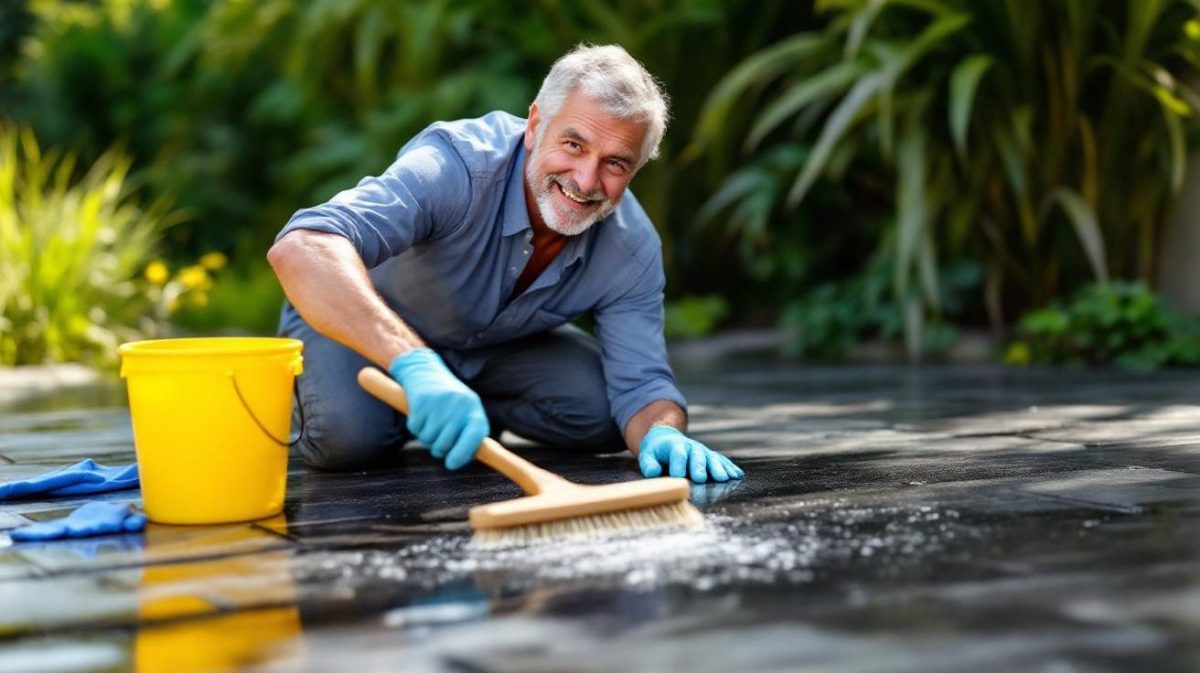 découvrez une méthode naturelle et ultra efficace pour nettoyer facilement votre terrasse et vos allées noircies, sans effort et sans produits chimiques.
